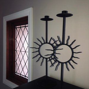 Handmade Sun Candle Stand- Indian Antique